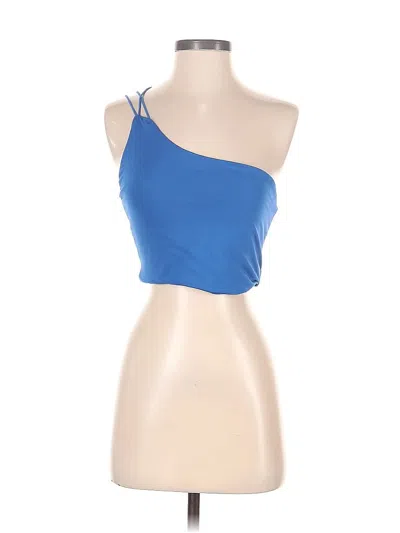 Pre-owned Shein Tank Top Blue One Shoulder Neckline Tops
