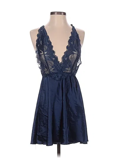 Pre-owned Shein Tank Top Blue Plunge Neckline Tops