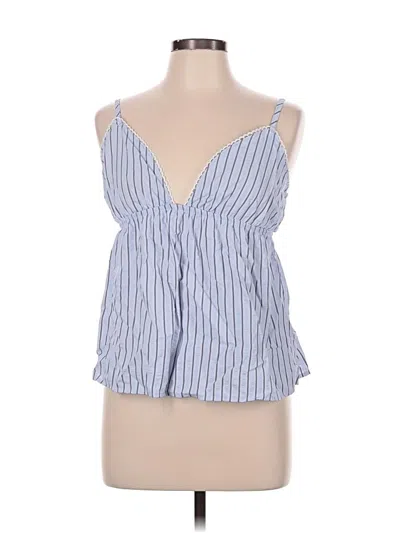 Pre-owned Shein Tank Top Blue Plunge Neckline Tops