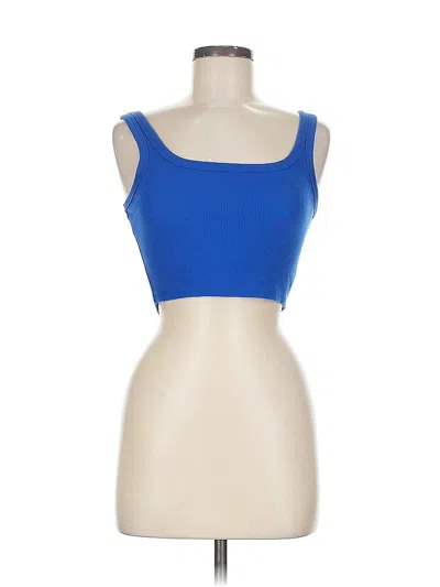 Pre-owned Shein Tank Top Blue Strapless Neckline Tops