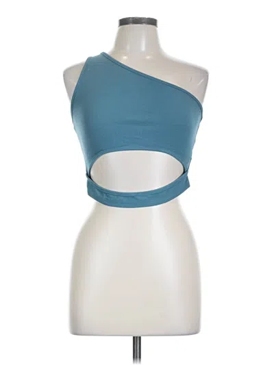 Pre-owned Shein Tank Top Blue Strapless Neckline Tops