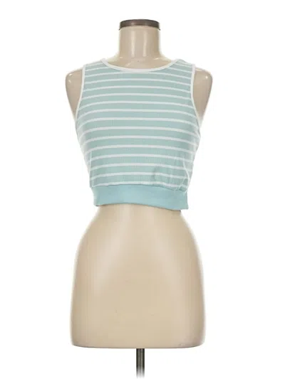 Pre-owned Shein Tank Top Blue Strapless Neckline Tops