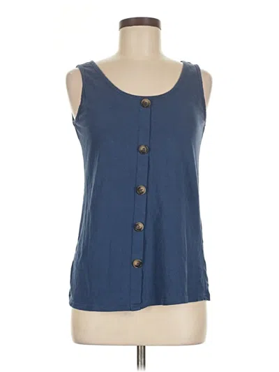 Pre-owned Shein Tank Top Blue Strapless Neckline Tops