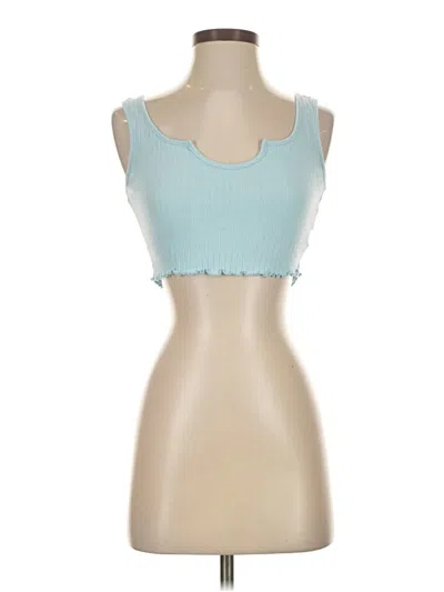 Pre-owned Shein Tank Top Blue Strapless Neckline Tops