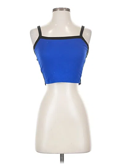 Pre-owned Shein Tank Top Blue Strapless Neckline Tops