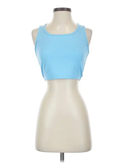 Pre-owned Shein Tank Top Blue Strapless Neckline Tops