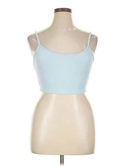 Pre-owned Shein Tank Top Blue Strapless Neckline Tops