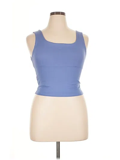 Pre-owned Shein Tank Top Blue Strapless Neckline Tops