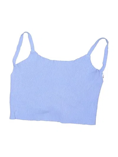 Pre-owned Shein Tank Top Blue Strapless Neckline Tops