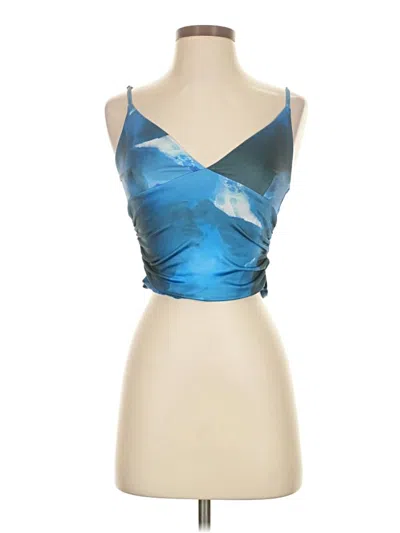 Pre-owned Shein Tank Top Blue Strapless Neckline Tops