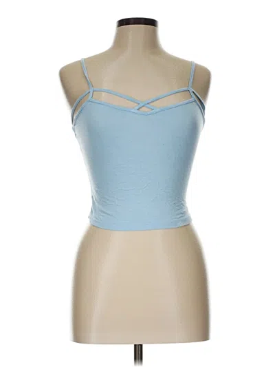Pre-owned Shein Tank Top Blue Strapless Neckline Tops