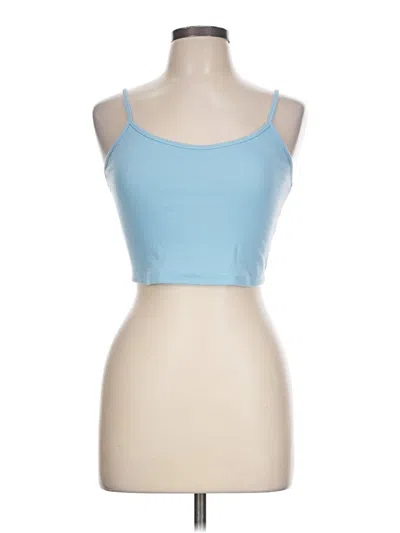 Pre-owned Shein Tank Top Blue Strapless Neckline Tops