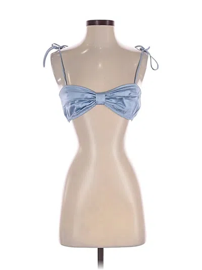 Pre-owned Shein Tank Top Blue Strapless Neckline Tops