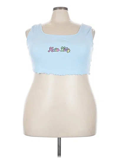 Pre-owned Shein Tank Top Blue Strapless Neckline Tops