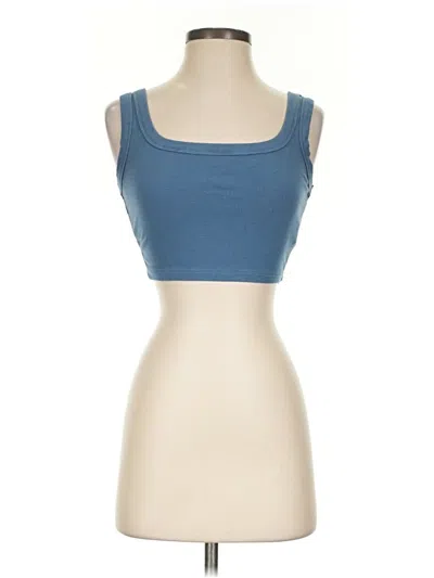 Pre-owned Shein Tank Top Blue Strapless Neckline Tops