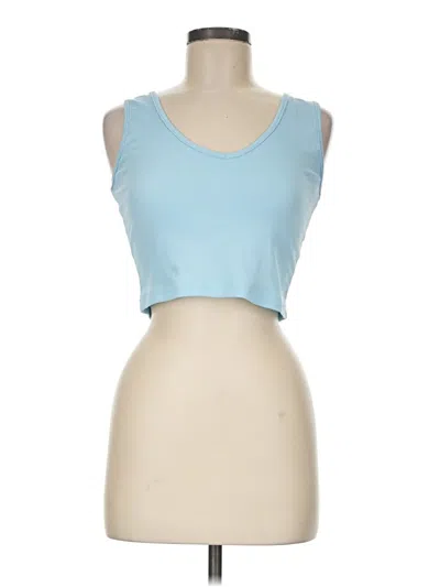 Pre-owned Shein Tank Top Blue Strapless Neckline Tops