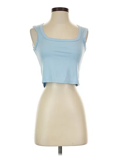Pre-owned Shein Tank Top Blue Strapless Neckline Tops