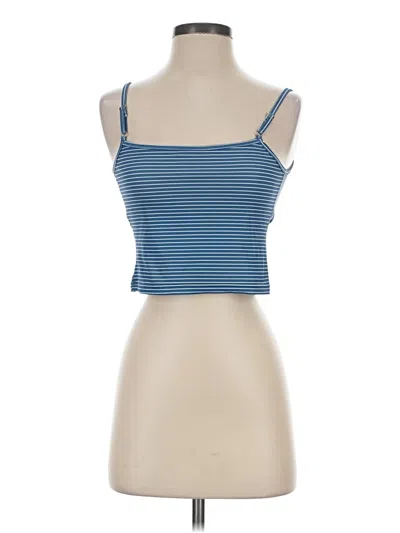 Pre-owned Shein Tank Top Blue Strapless Neckline Tops