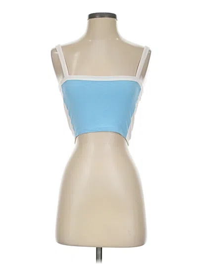 Pre-owned Shein Tank Top Blue Strapless Neckline Tops