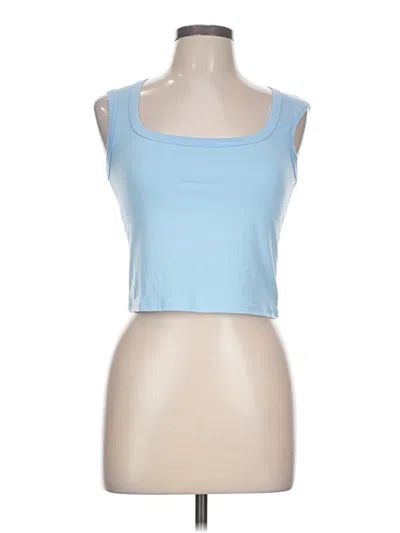 Pre-owned Shein Tank Top Blue Strapless Neckline Tops
