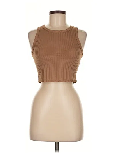 Pre-owned Shein Tank Top Brown Halter Neckline Tops