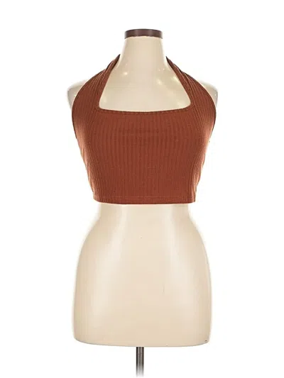Pre-owned Shein Tank Top Brown Halter Neckline Tops