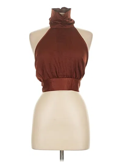 Pre-owned Shein Tank Top Brown Halter Neckline Tops