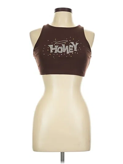Pre-owned Shein Tank Top Brown Halter Neckline Tops