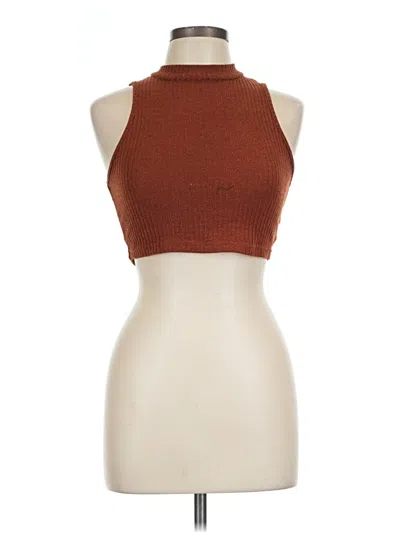 Pre-owned Shein Tank Top Brown Halter Neckline Tops