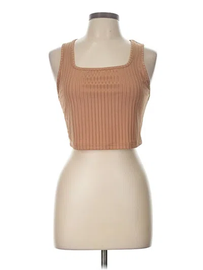 Pre-owned Shein Tank Top Brown Halter Neckline Tops