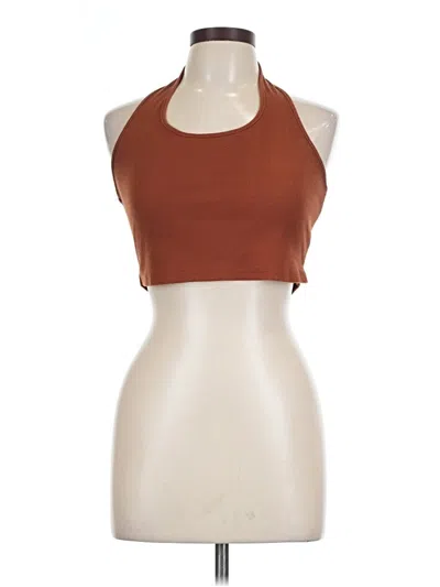 Pre-owned Shein Tank Top Brown Halter Neckline Tops