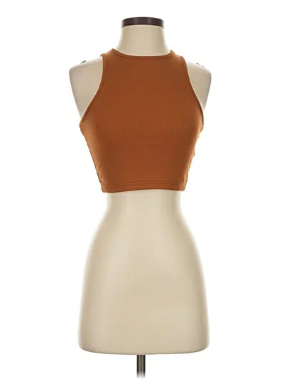 Pre-owned Shein Tank Top Brown Halter Neckline Tops