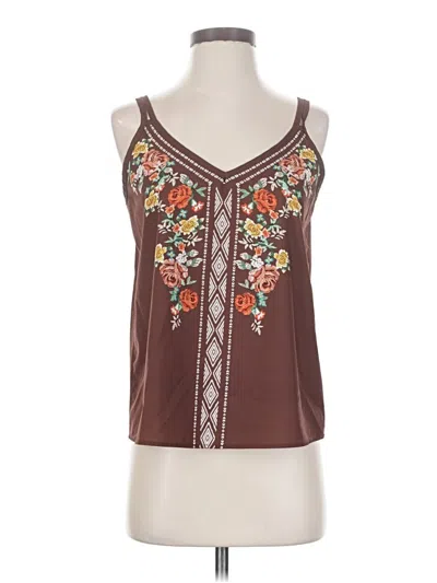 Pre-owned Shein Tank Top Brown Halter Neckline Tops