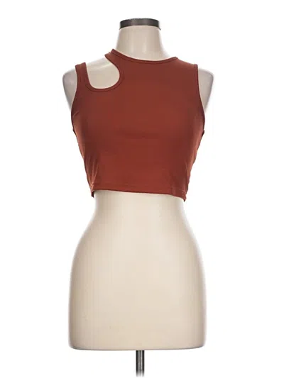 Pre-owned Shein Tank Top Brown Halter Neckline Tops
