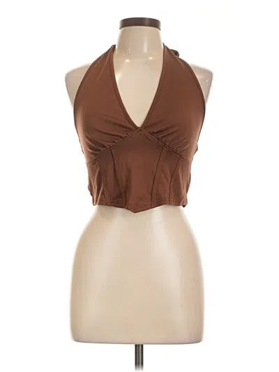 Pre-owned Shein Tank Top Brown Halter Neckline Tops