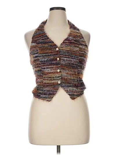 Pre-owned Shein Tank Top Brown Halter Neckline Tops