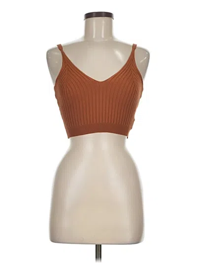 Pre-owned Shein Tank Top Brown Halter Neckline Tops