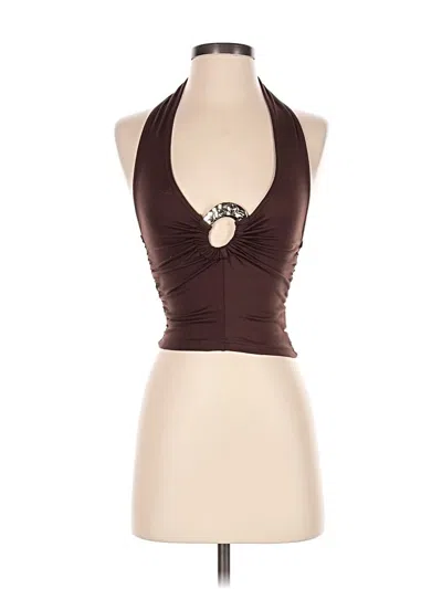 Pre-owned Shein Tank Top Brown Halter Neckline Tops