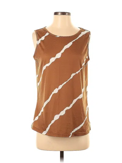 Pre-owned Shein Tank Top Brown One Shoulder Neckline Tops