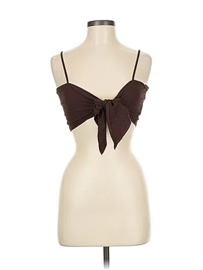 Pre-owned Shein Tank Top Brown Strapless Neckline Tops