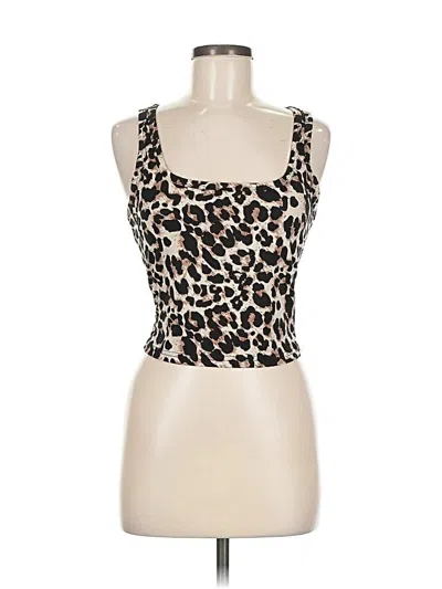 Pre-owned Shein Tank Top Brown Strapless Neckline Tops
