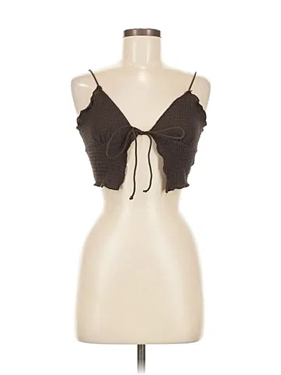 Pre-owned Shein Tank Top Brown Strapless Neckline Tops
