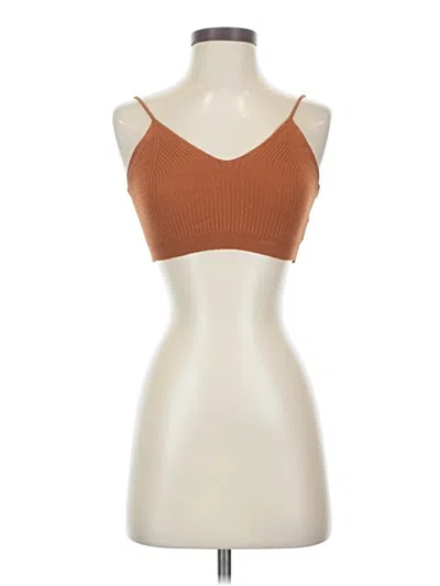 Pre-owned Shein Tank Top Brown Strapless Neckline Tops