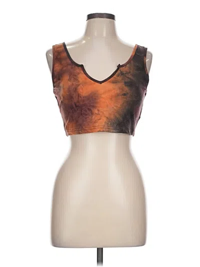 Pre-owned Shein Tank Top Brown Strapless Neckline Tops