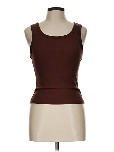 Pre-owned Shein Tank Top Brown Strapless Neckline Tops