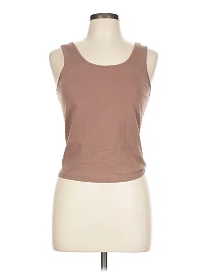 Pre-owned Shein Tank Top Brown Strapless Neckline Tops