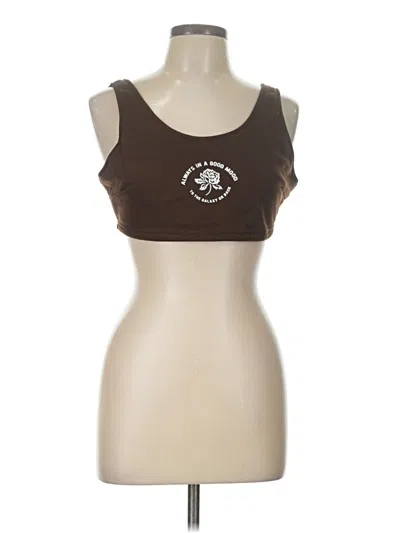 Pre-owned Shein Tank Top Brown Strapless Neckline Tops