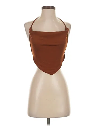 Pre-owned Shein Tank Top Brown Strapless Neckline Tops
