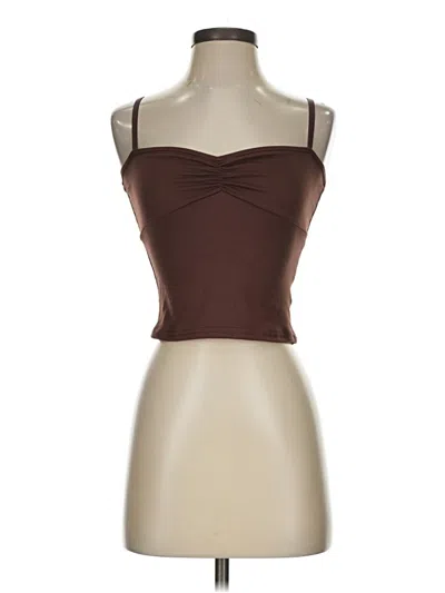Pre-owned Shein Tank Top Brown Strapless Neckline Tops