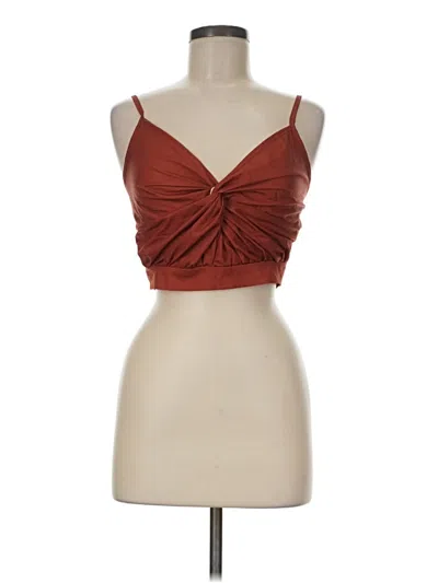Pre-owned Shein Tank Top Brown Strapless Neckline Tops